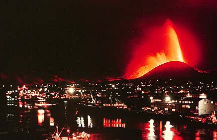 Éruption en Islande, 1973